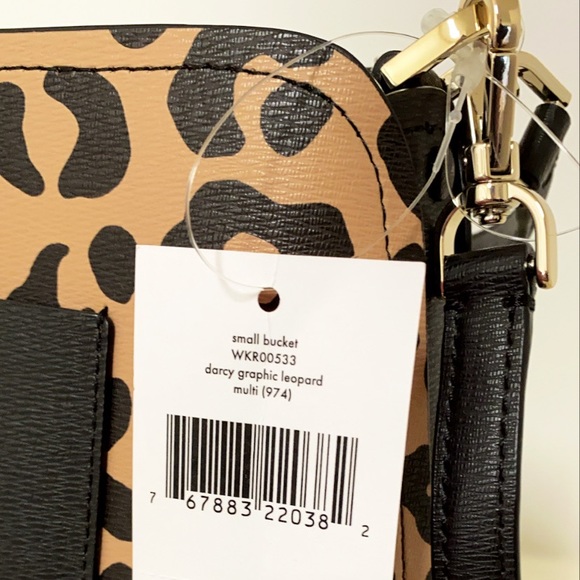 New💃Kate Spade darcy graphic leopard small bucket - Picture 10 of 10